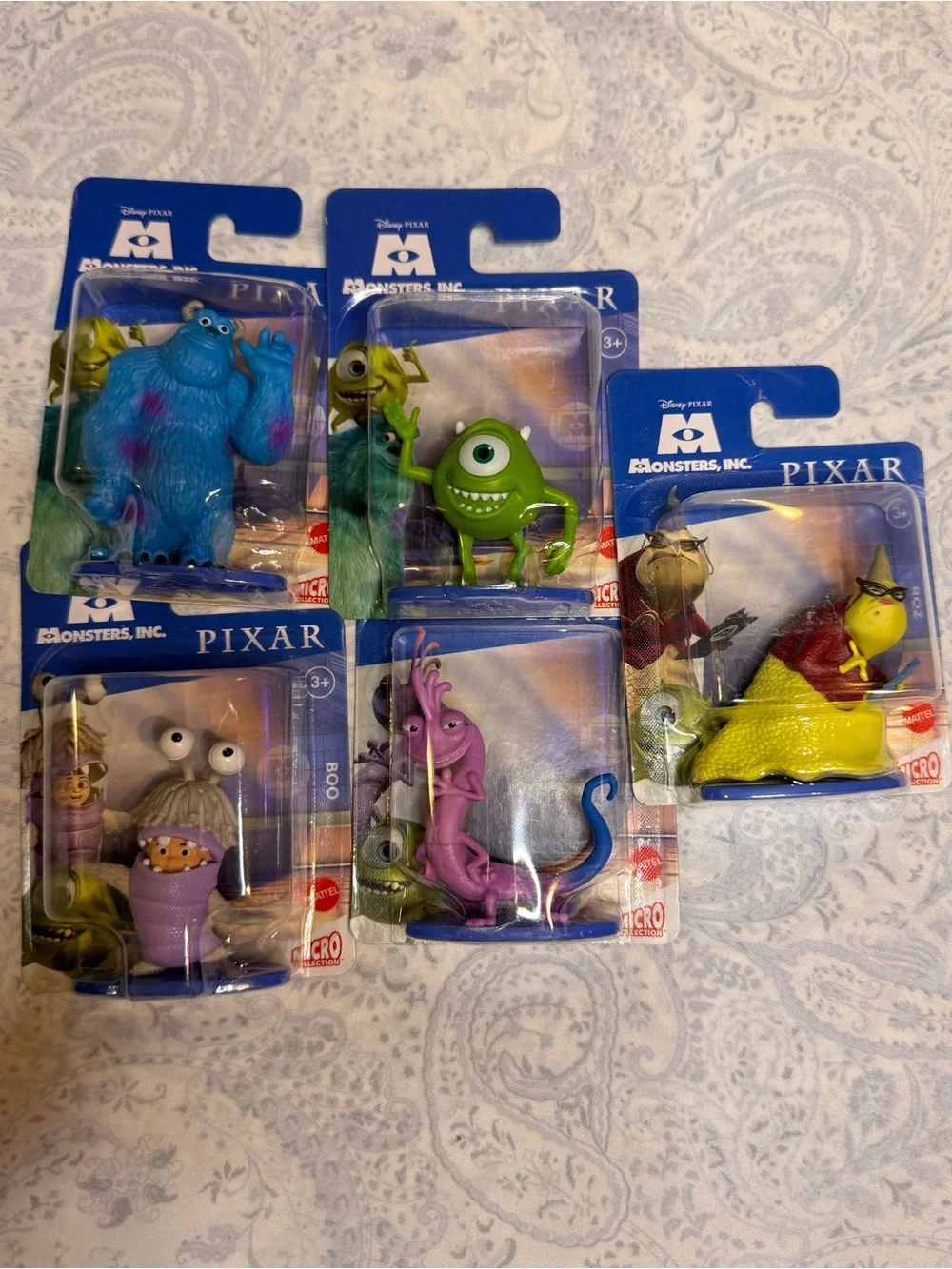 Mattel Monsters, Inc. Micro Figures Set - Sully, Mike, Randall, Boo & Roz
